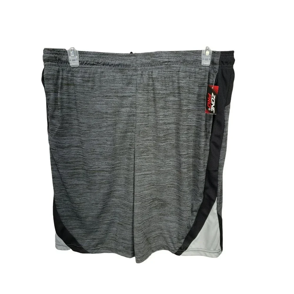 Zone Pro XL gray black silver Athletic Gym Running mens Shorts